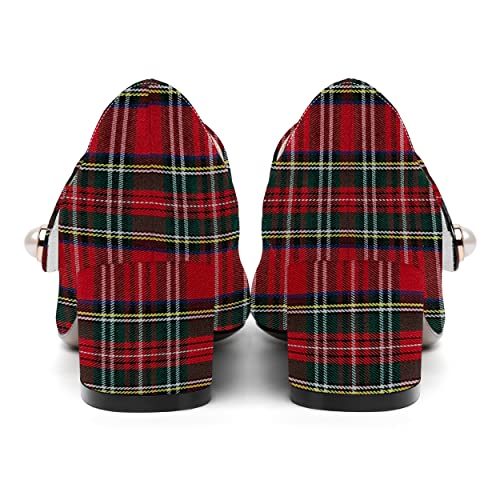 ROSERWISH Womens Strap Patent Ankle Strap Uniform Cute Round Toe Chunky Low Heel Pumps Shoes 2 Inch4