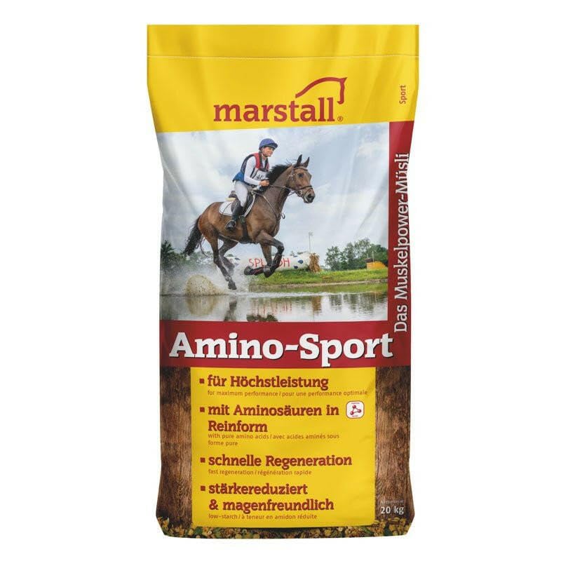 marstall Premium-Pferdefutter Amino-Sport Müsli, 1er Pack (1 x 20 kilograms)