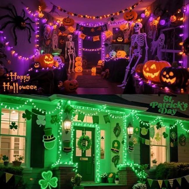 2 Pack Battery Powered String Lights, Total 66.6 FT 200 LED Christmas String Lights Indoor Outdoor Decoration, Twinkle Fairy Light for Classroom Dorm Bedroom Xmas Tree Party Decor, Warm White