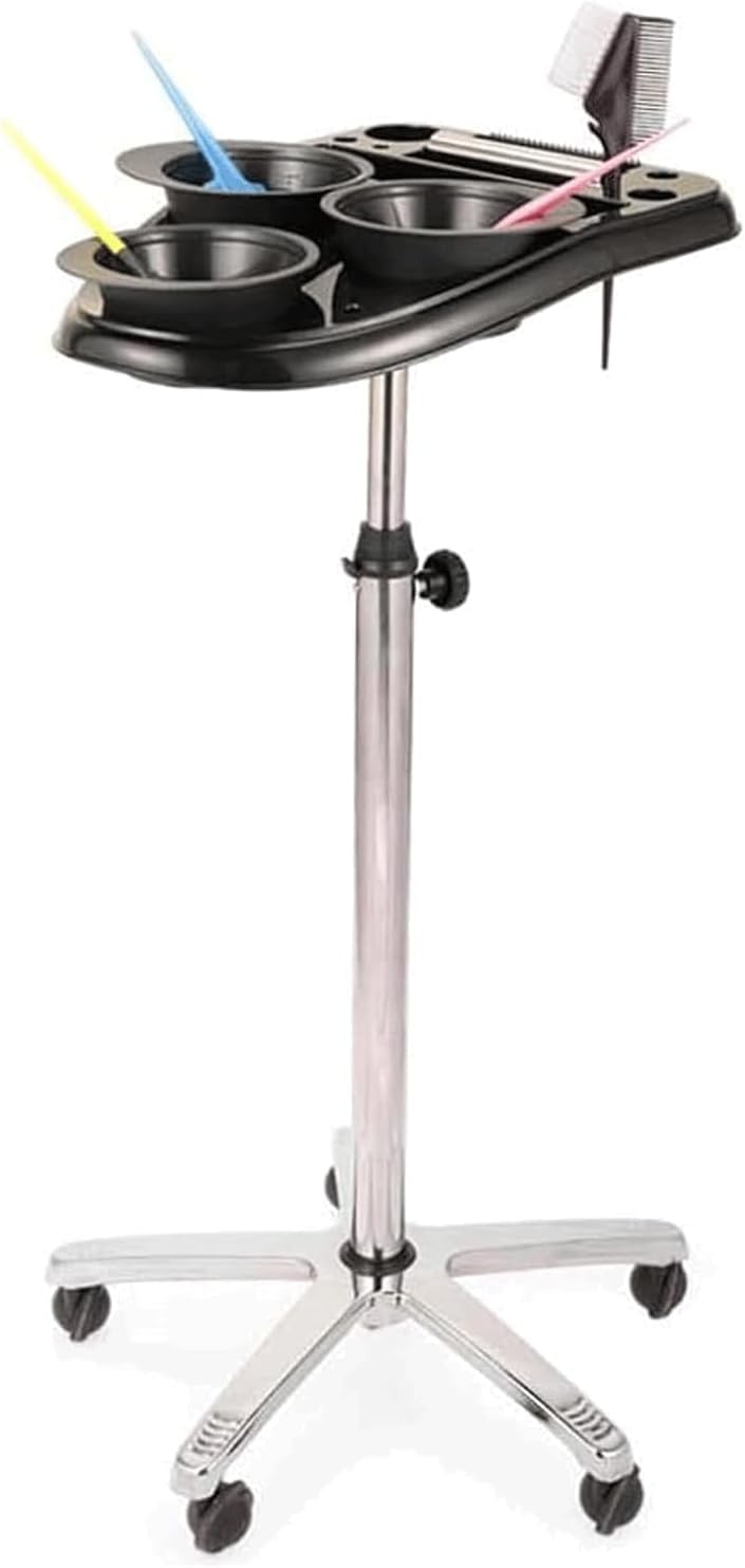 VUIKLCty Salon Rolling Cart Steel Salon Cart Salon Tray On Wheels Salon Trolley For Beauty And Barber Portable Rolling Salon Cart