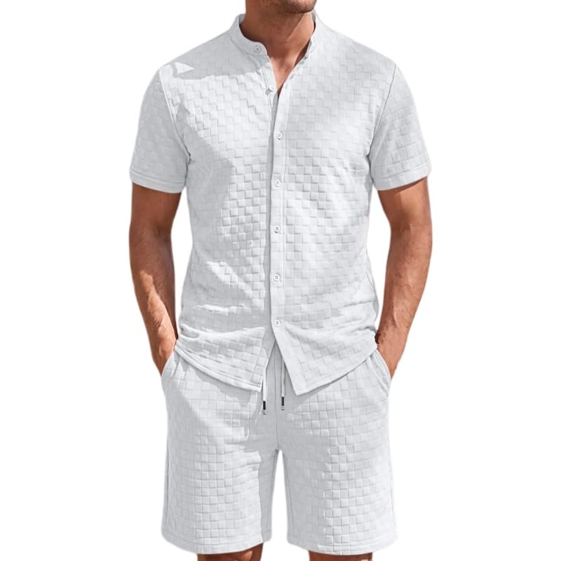 Ensemble d'été deux pièces pour homme idéal pour vos vacances à la plage et soirées