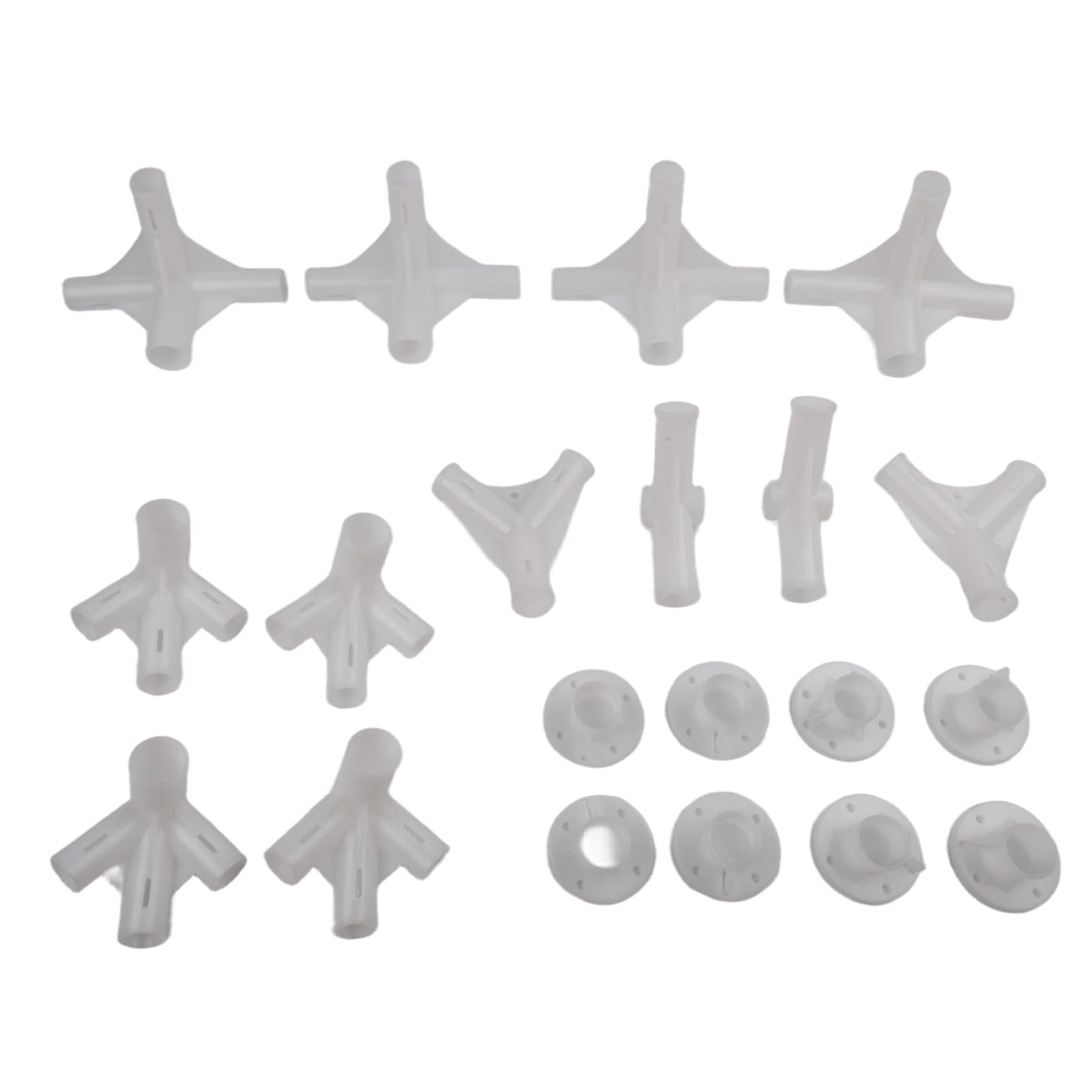 ZUZZEE Replacement Parts Kit for Tent For Gazebo Awnings 25/19mm Pipe Connectors Including Feet Corner and Center Connector Components (15pcs)