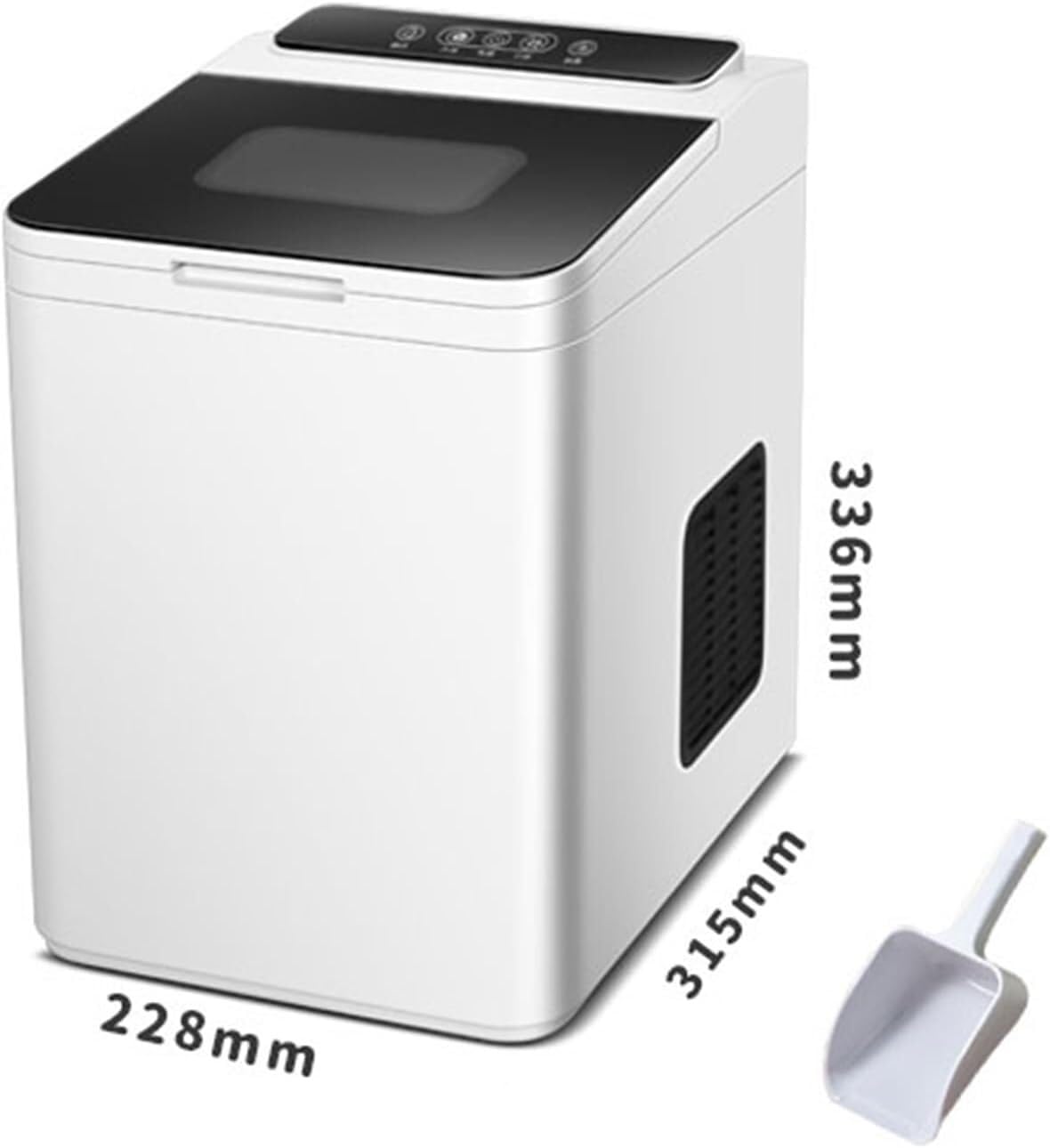 Desktop Ice Maker, Portable Ice Maker Transparent Window LED Display on Fridge.com - View 5