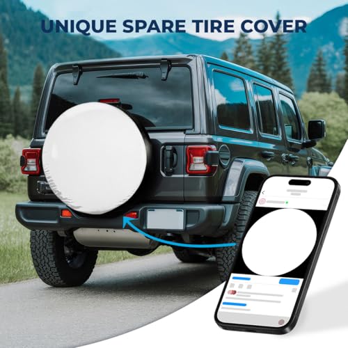 Image of GENANY Golden Retriever Father's Day PVC Spare Tire Cover for RV Trailer, Waterproof, Size 15 Fits 27-29 Inch