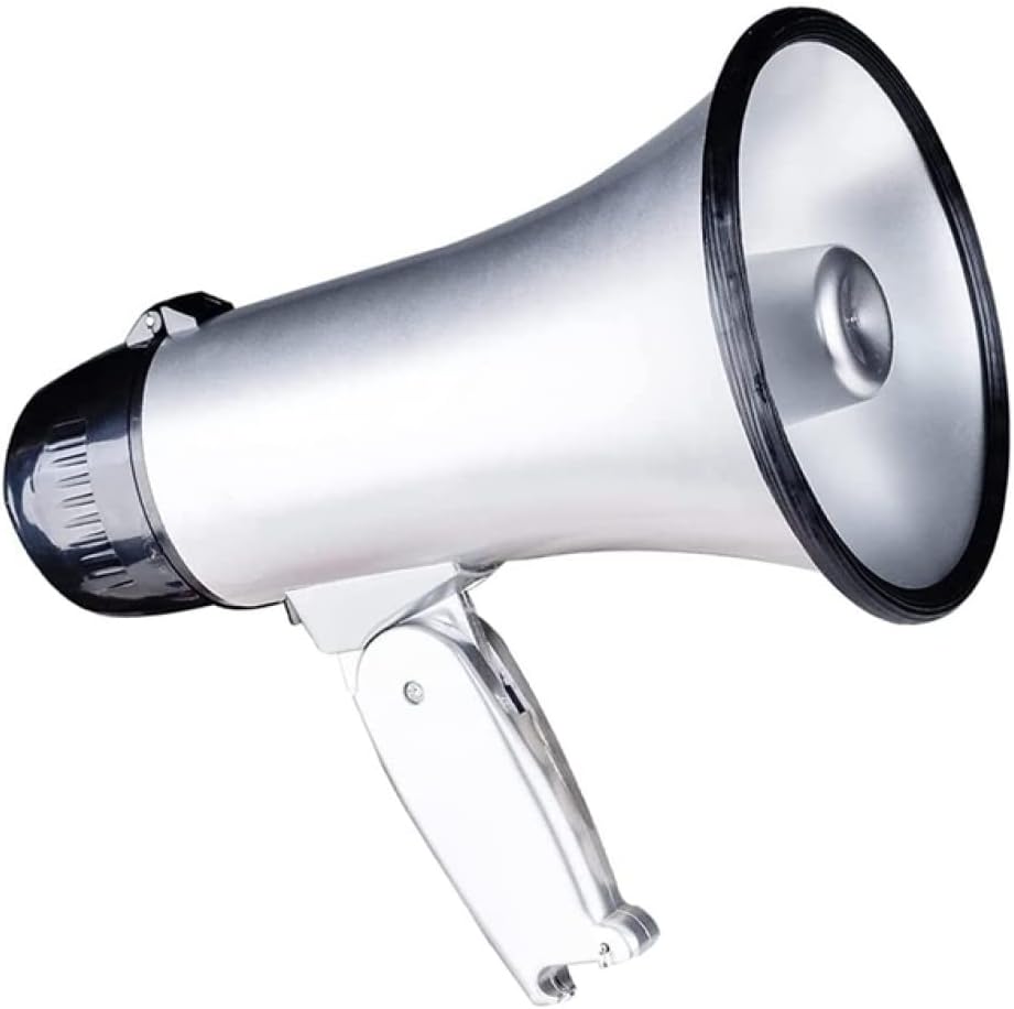 Portable Megaphone Portable Megaphone Speaker 25 Watt Handheld Megaphone Speaker Bullhorn with Built-in Siren Voice Recorder PA Bullhorn for Outdoor Speaker Siren Bullhorn