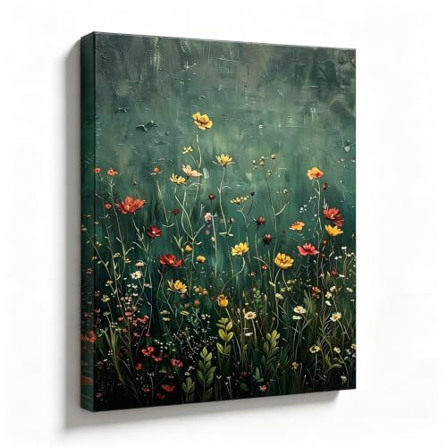 Impression artistique fleur sauvage RGsixiot : tableau haut de gamme 65x130cm