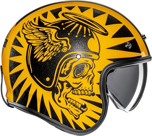 Casque jet HJC V31 Flame MC3 taille L pour moto custom - 4