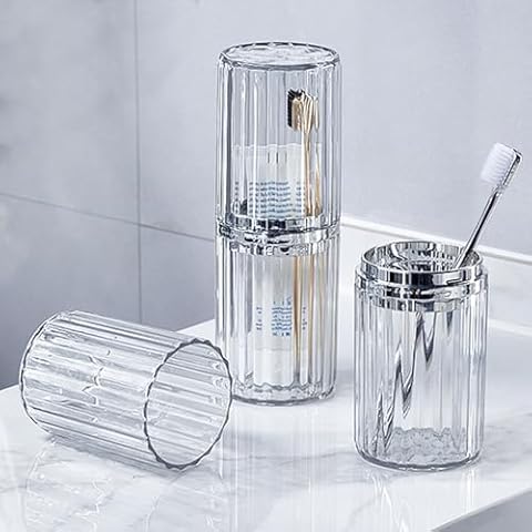 MYLDH Toothbrush Travel Case Portable Travel Toothbrush Holder, Large Travel Toothbrush Cup, Travel Toothpaste Container for School Camping Business Trip Bathroom Cover