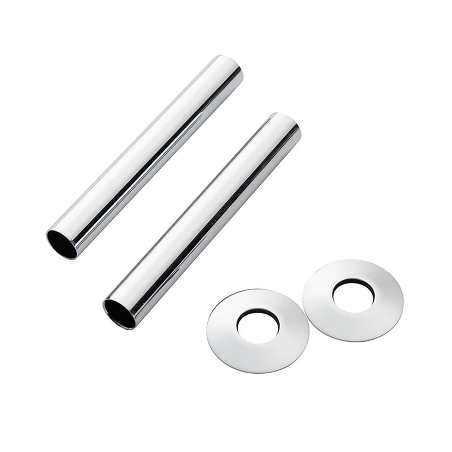 Arroll Polished Nickel Radiator Pipe Cover/Sleeve Kit 130Mm (Polished Nickel)