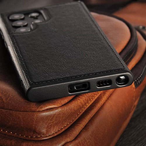 Coque Samsung S22 Ultra cuir marron contre rayures et chutes