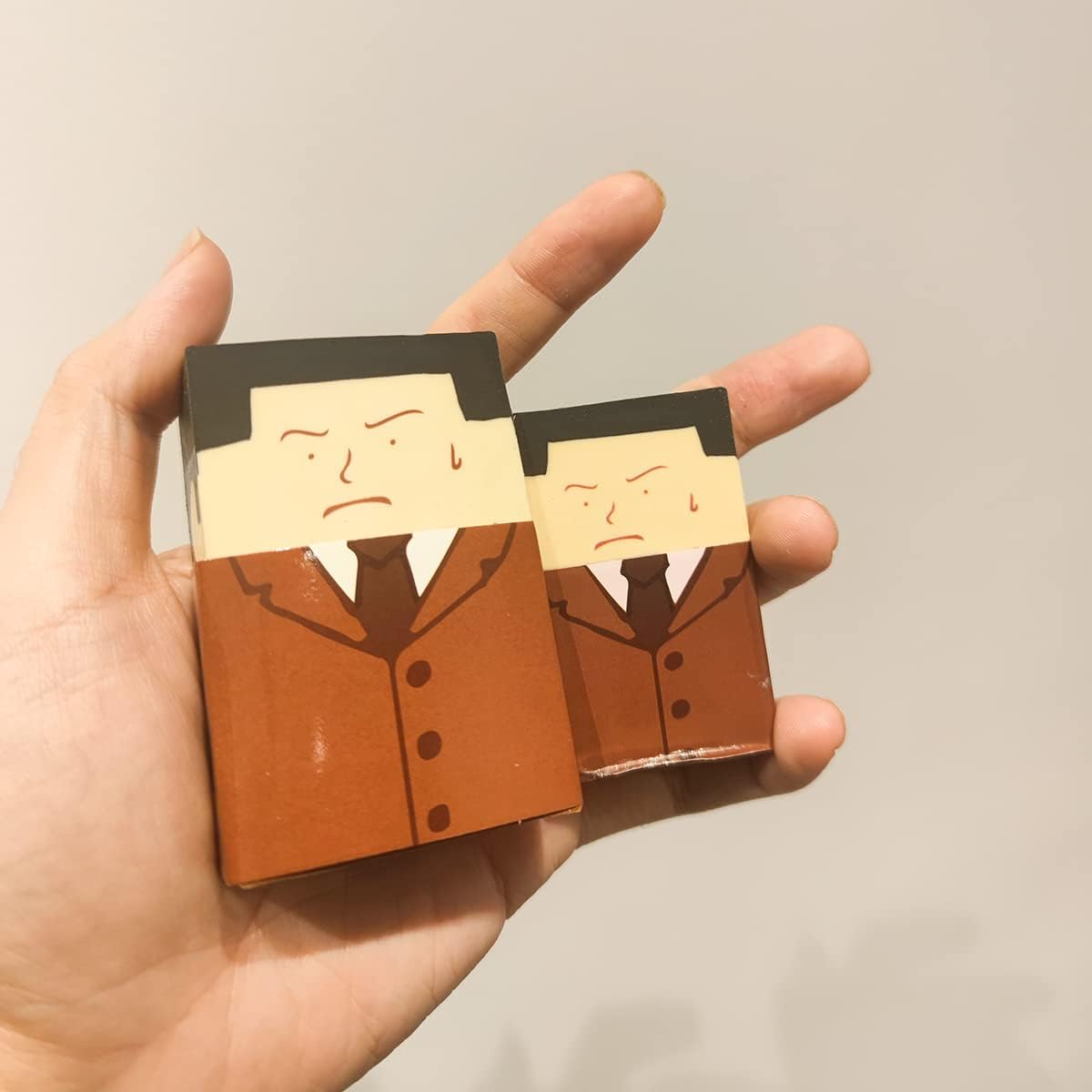 Khazna Cute Salaryman Erasers Bald, Uncle Erasers Bulk Bald Erasers, from Hairy to Hairless, Back to School Gifts for School Classroom Rewards Party Favors(Size:2.95''×1.18'')