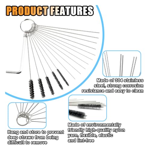 Image of Carburetor Carbon Dirt Cleaning Kits, Carb Jet Remove Cleaner, Carburetor Parts Cleaner Tool, 10 Cleaning Needles + 5 Nylon Brushes + Adjustment Tool