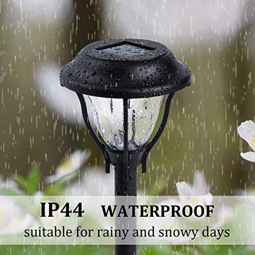 SOLPEX Solar Path Lights Outdoor, 6 Pack LED Solar Pathway Lights, Waterproof Solar Yard Lights for Yard, Patio, Landscape, Walkway (Warm White)
