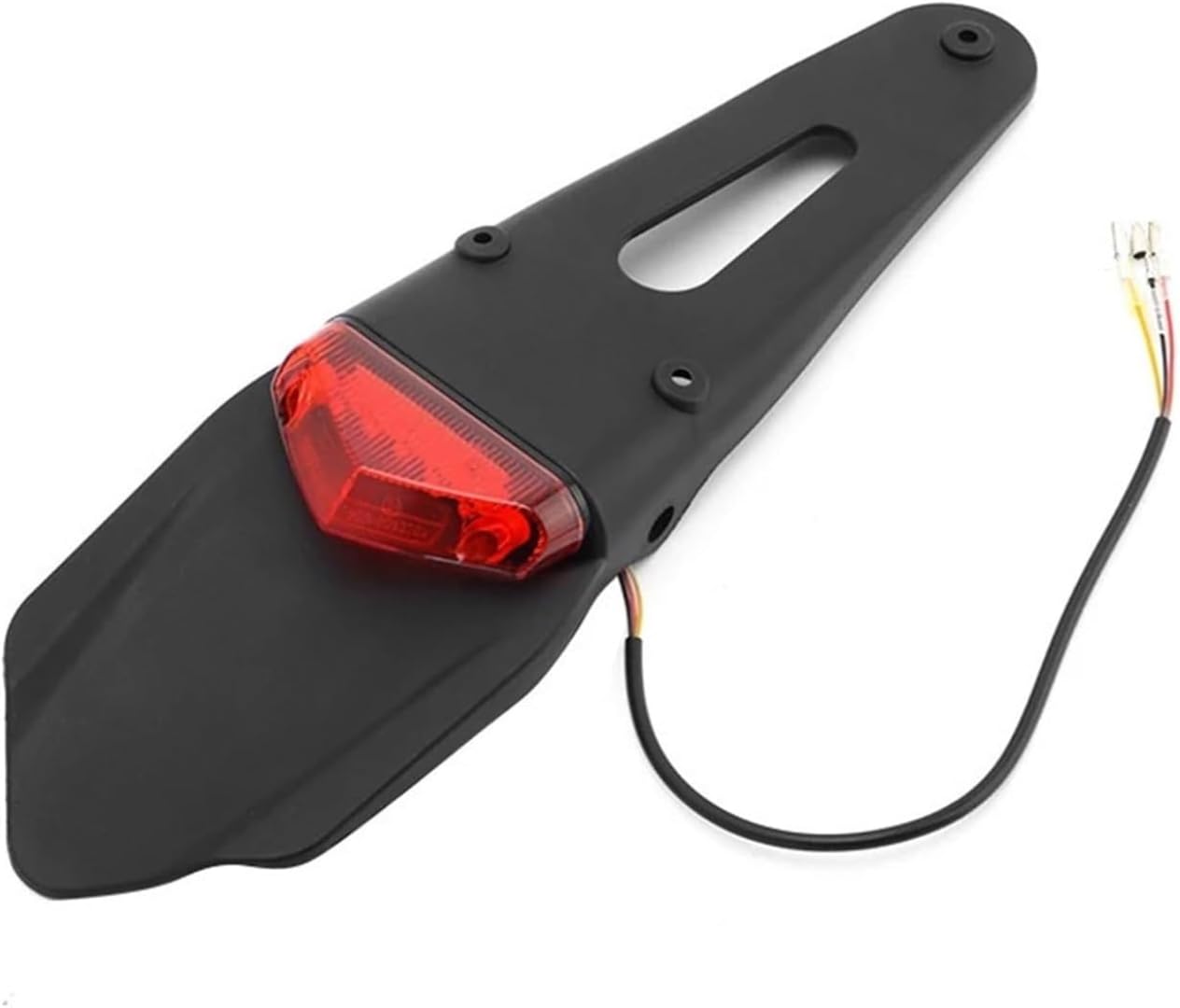 Luz trasera de freno universal 12V para moto de cross Kawasaki con soporte de matrícula estilo 4 8