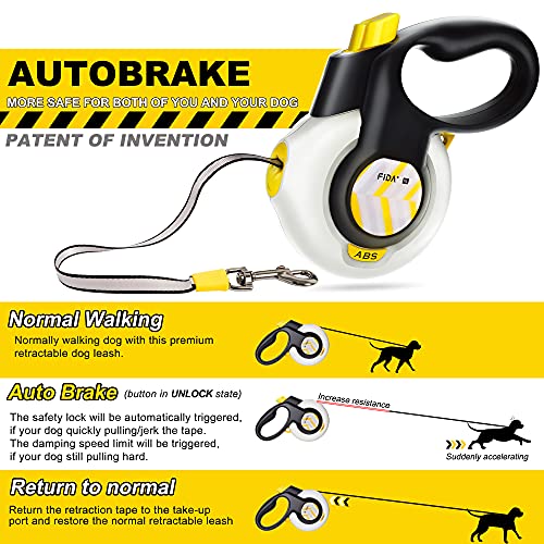 Fida Autobrake Retractable Dog Leash. Advanced Patented Design For Dog Pulling, 16 Ft Heavy Duty No Pull Pet Walking Leash For Extra Large Breeds. Tangle Free, Soft Grip, X-Large Size. #TOP1