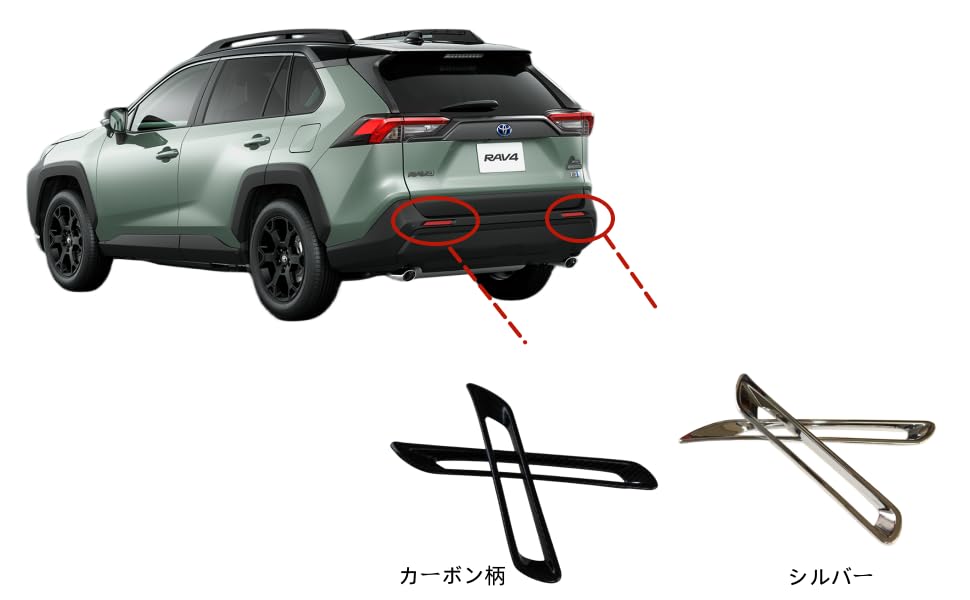 車 RAV4 リヤゲート パネル フィニッシャー