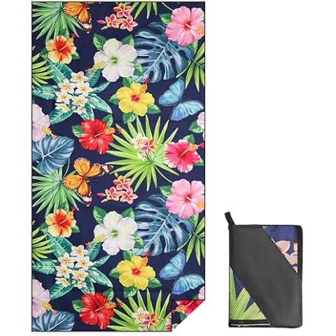 FUYOAL Microfiber Beach Towel, Extra Large Sand Free Beach Towel Cover