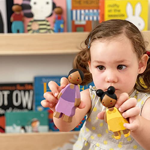 Tender Leaf Toys - Set de 4 muñecos de madera miniatura 4