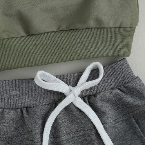 BemeyourBBs Toddler Baby Boy Fall Winter Clothes Funny Letter Long Sleeve Sweatshirt and Pants Set 2 Piece Sweatsuit Outfit 5