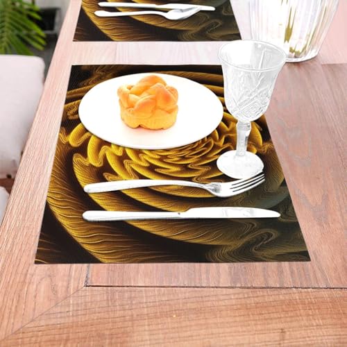 Set de table facile à nettoyer en PVC jaune pour protéger vos meubles des taches