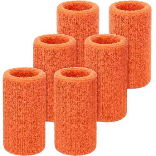 Image of WILLBOND 6 Inch Wrist Sweat Bands for Men Women Tennis Elastic Athletic Long Sweatband Wrist Absorbent for Basketball Tennis Running Outdoor Activity
