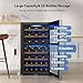 UNTOMAX Wine Fridge Dual Zone 52 Bottles,Wine Cooler Refrigerator Freestanding w/Lock,41F-68F Digital Temperature Control Compressor Wine Cellar, Fast Cooling Low Noise No Fog,20 Inch