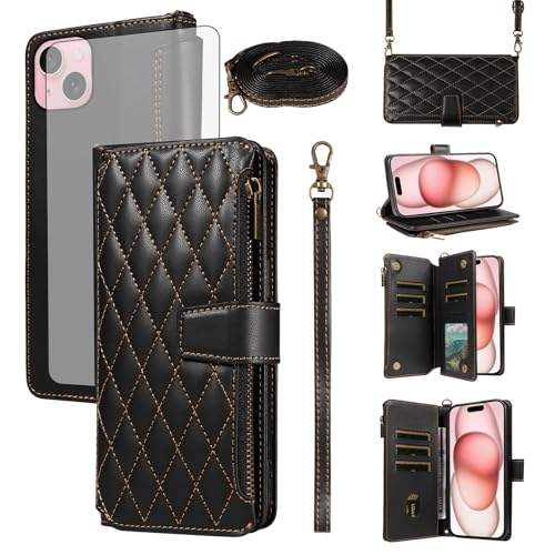 Coque iPhone 15 protection intégrale Asuwish housse portefeuille