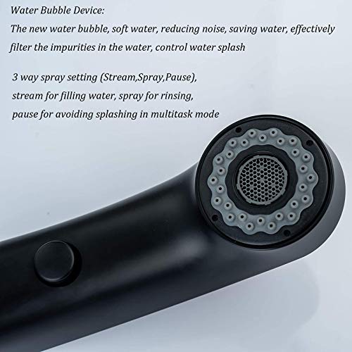 Robinet de lavabo monotrou mitigeur chaud et froid avec douchette rétractable haut
