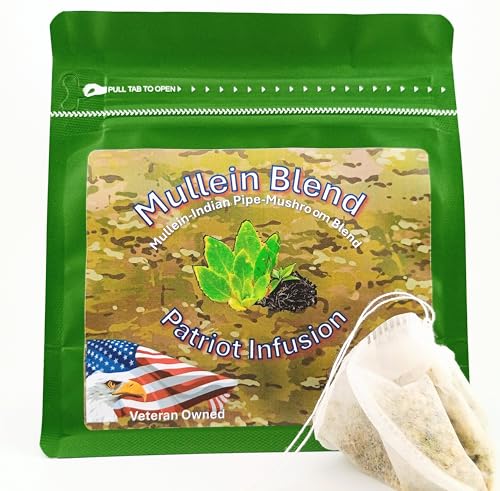 Patriot infusion tea - Forged by a Combat vet this Mullein tea with Indian Pipe Ghost Plant, Mushroom Blend, and Black tea goes great with Stajcar Stoneworks tinctures!