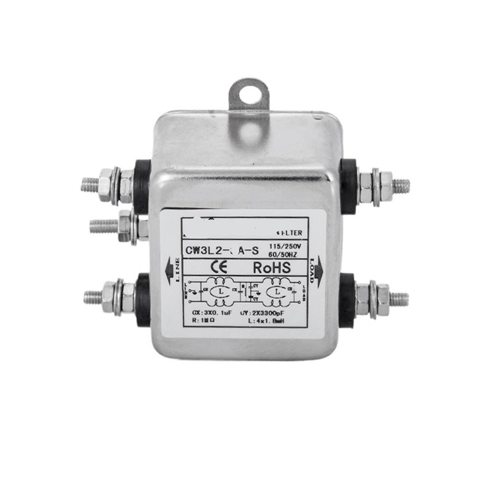 Purificador de corriente para proteger electrónica filtro AC 220v monofásico CW3L2-20A-S