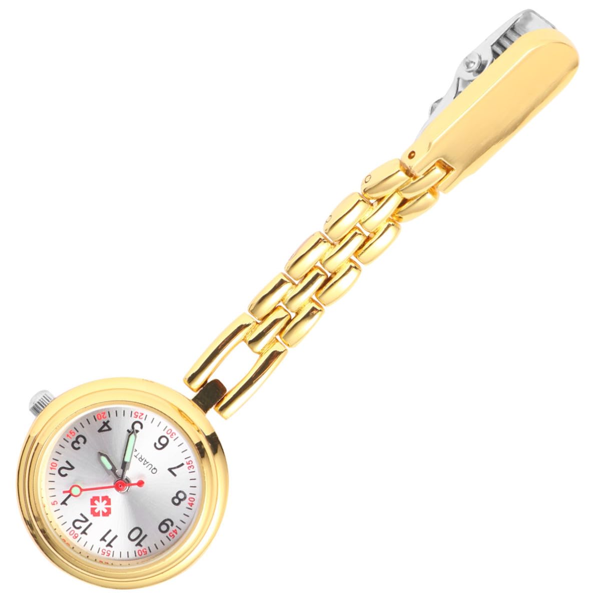 Reloj de bolsillo para enfermeras con movimiento de cuarzo preciso y hebilla dorada DOITOOL 8