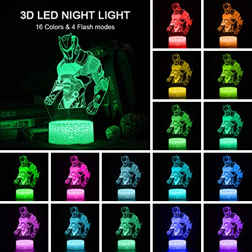 Omega Night Light Lamp 3D Vision Effect Led Night Lights Game Room Bedroom Decor Table Light Remote Control & 16 Colors Birthday Holiday Gift Ideas For Child Kids Teen Boyfriends (Omega(Remote)) #TOP1