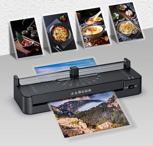 A3 Small Laminating Machine, Thermal Laminator Machine, 115-145? Intelligent Temperature Adjustment, Rapid Preheating, Hot and Cold Mounting, Ideal for Home, Office, School