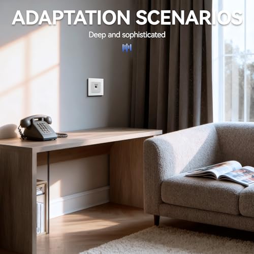 BSEED Einzelne Telefonsteckdose aus Glas,Unterputz Wandsteckdose mit Krallen, NEU E-Serie, 86mm Wei&szlig;