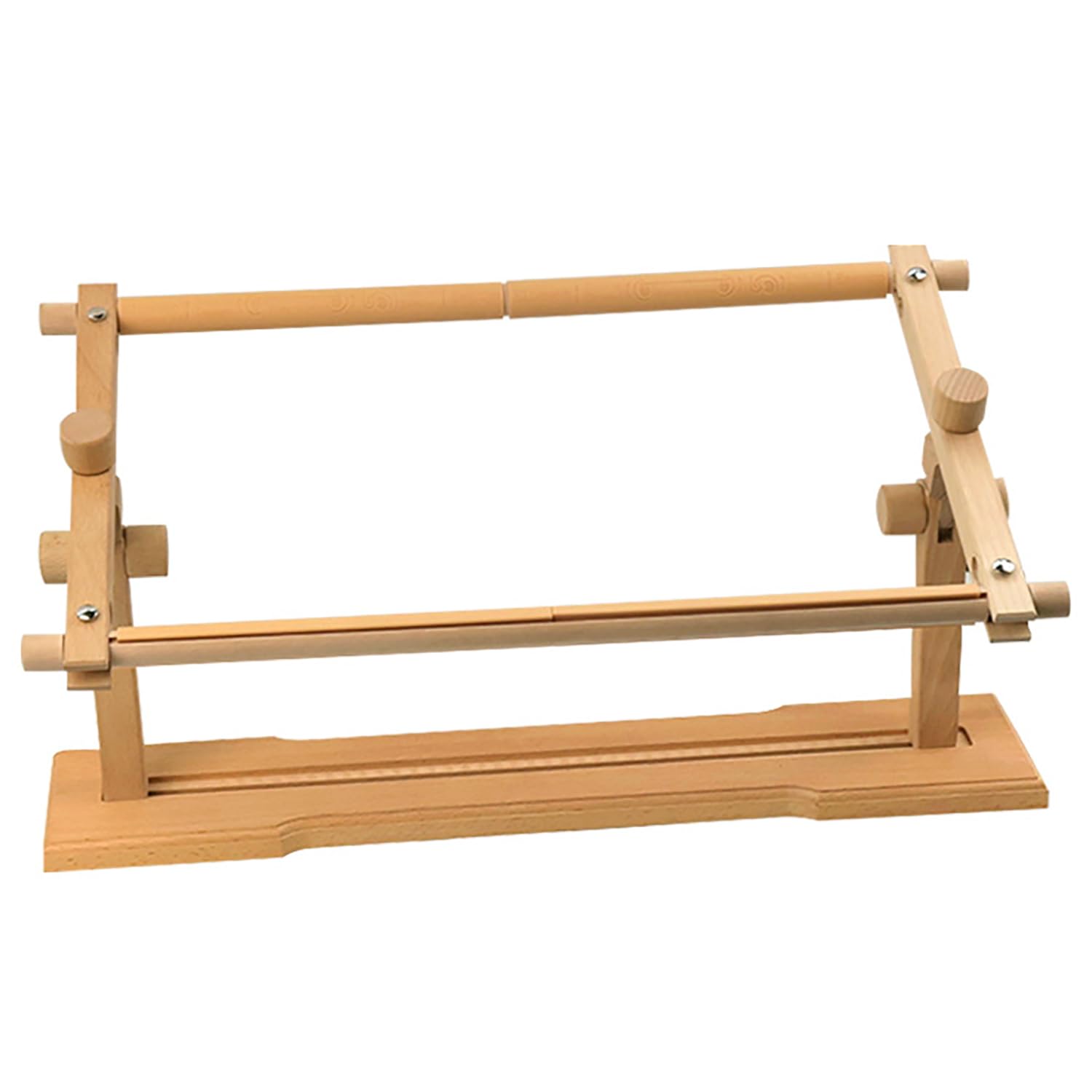 Supporto per ricamo in legno, supporto per telaio da ricamo regolabile, strumento di supporto ricamato per rotazione in legno di faggio naturale, per progetti di ricamo di artigianato artistico e cu