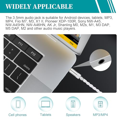 Cable Zosvoses SE535 Compatible MMCX 3.9ft miniatura 6