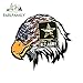 RJGOPL Adesivo per Auto 13 cm x 12,1 cm per l'esercito Americano Bandiera Americana Aquila Adesivi per Auto Vinile JDM paraurti Tronco Camion Grafica paraurti finestre