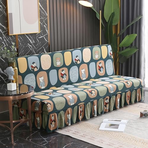 Funda de colchón de futón con volantes para transformar el sofá cama del salón 6