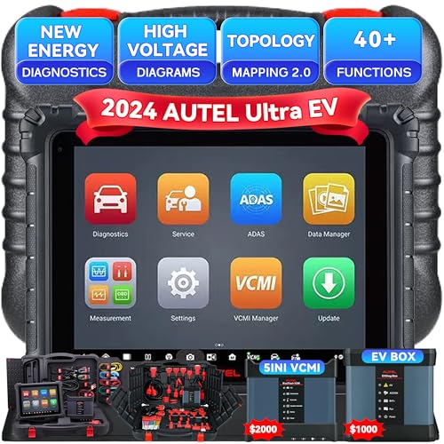 Autel MaxiSys Ultra EV OBD2 Scanner, 2025 Top EV Lntelligent Diagnostic Scan Tool, Upgrade of Autel Ultra / MS919 / MS909, with EVDiag Kit, High-Voltage System & Battery Pack Analysis, ECU Programming