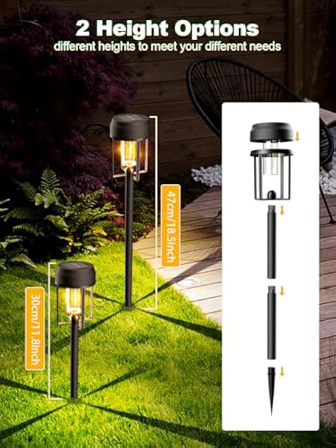 Solar Lights Solar Pathway Lights 8 Pack 3000k