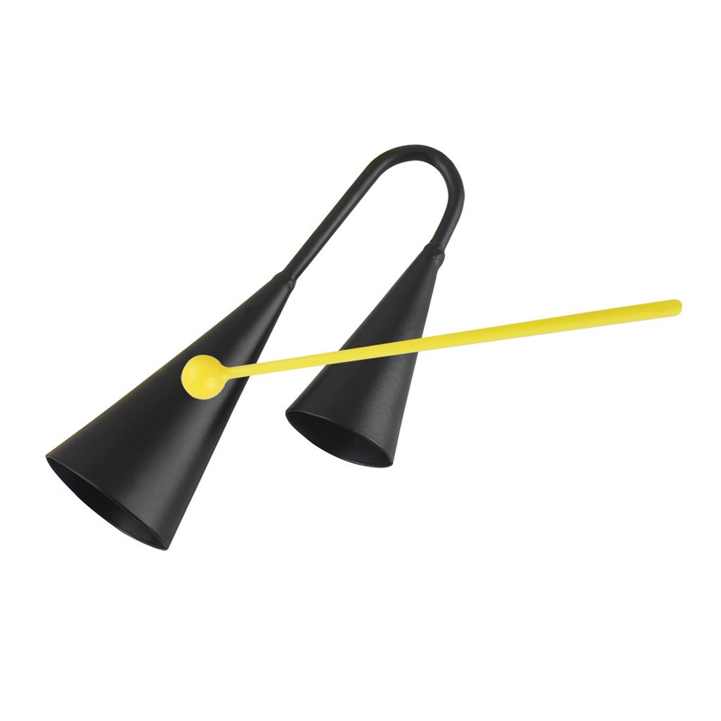 Set di 5 campanacci doppi in ferro nero per strumenti musicali