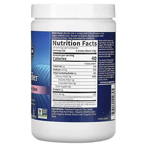 Garden of Life Organic Unflavored Fiber Powder Detox Blend with Chia, Alfalfa & Barley for Herbal Cleanse, Gut Health Support - Detoxifiber - Non-GMO, Gluten-Free, Psyllium Free, Vegan, 30 Servings - Image 4