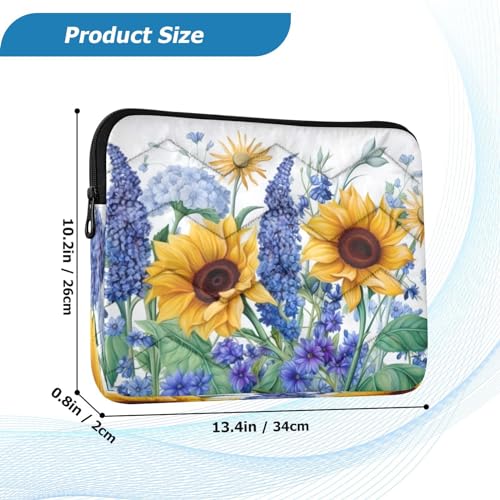 Funda para portátil de 13-14 pulgadas Sunflowers Lavender miniatura 3