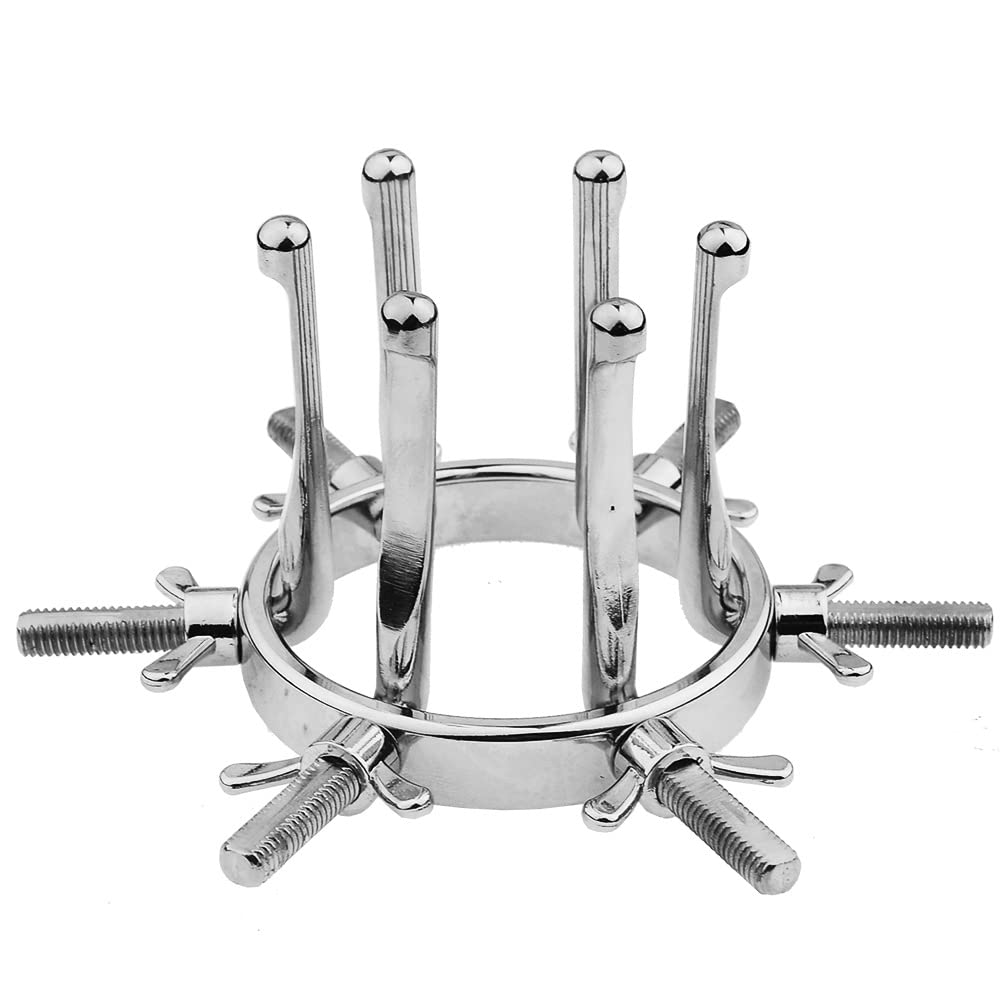 Metal Anal Expander Adjustable Anal Dilator Vaginal Dilator BDSM Anal Sex Toys for Men Women Dilatador Anal Stretcher (Style B)