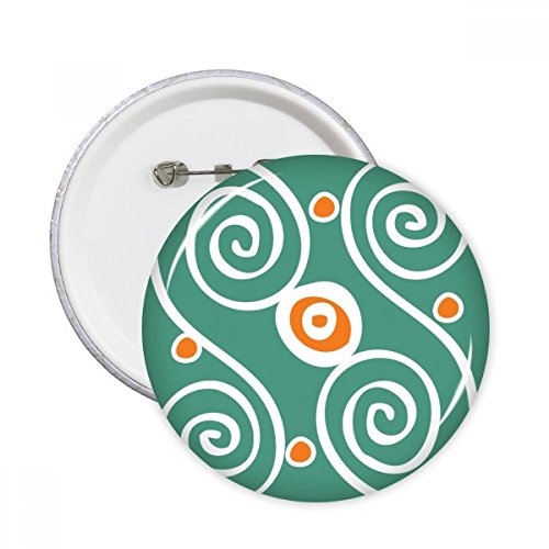 Badge bouton Mexique totems et plantes vertes de civilisation ancienne lot de 5 broches rondes M