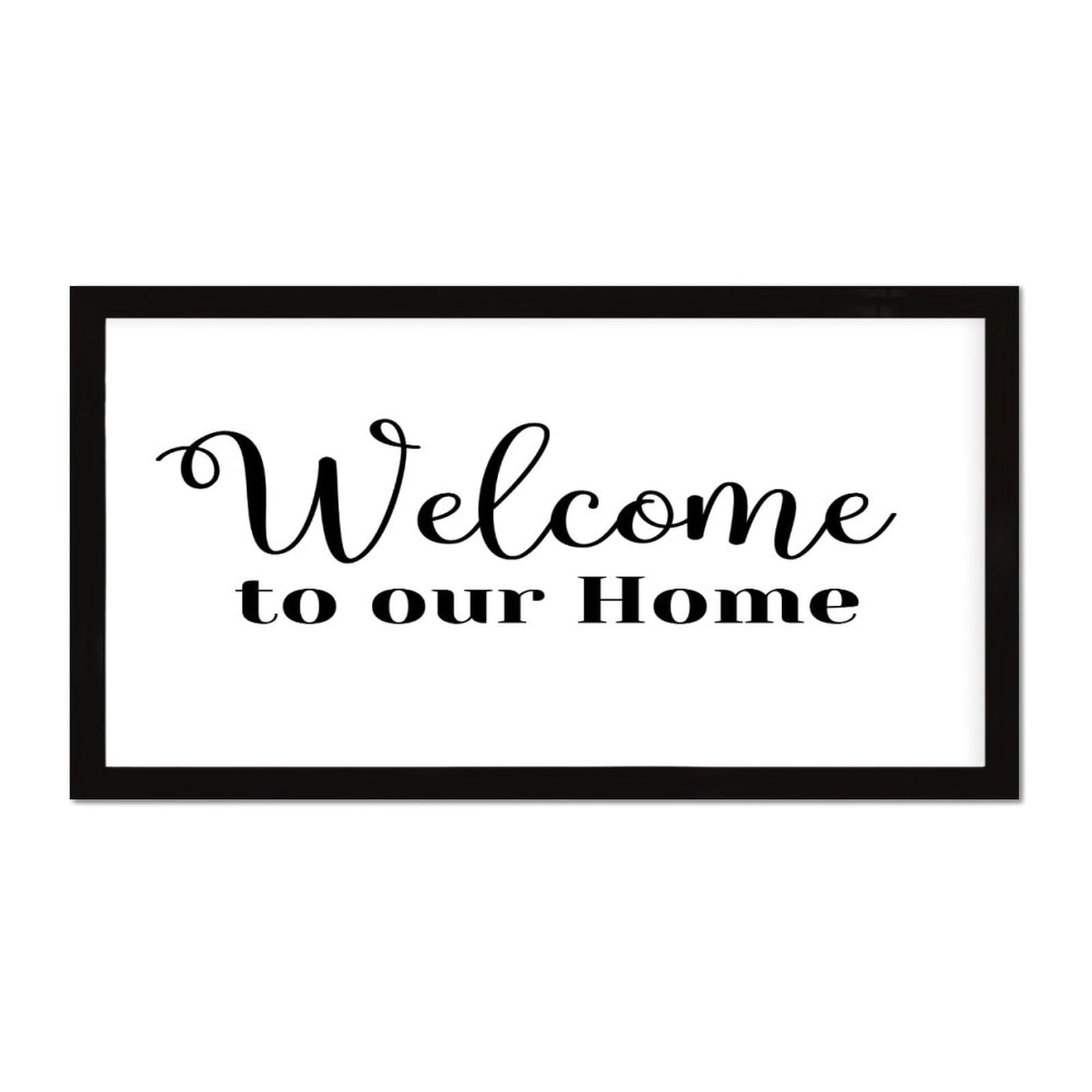 Panneau bois Welcome To Our Home pour entrée et salon chaleureux