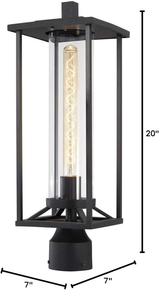 Minka Trescott 20" High Linear Black Outdoor Post Light
