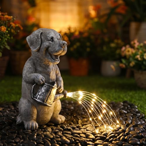 Lavezee Solar Garden Decor Dog Statues Outdoor, Dog Garden Statue 9.8‘’ $13.99 AC - image 1
