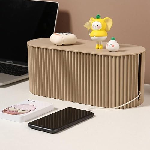 Miniatura 4 de Houchu Caja organizadora de cables, caja organizadora de cables para cable de extensión, escritorio, TV, computadora, concentrador USB, gestión de