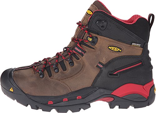 KEEN Utility Pittsburgh (Steel Toe) Bison/Red 9.5 D (M)